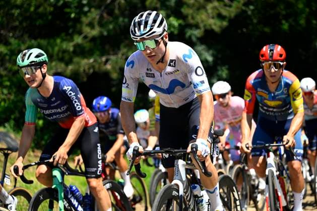 Baloise Belgium Tour 2026 Stage 4 AARSCHOT, BELGIUM - JUNE 20 : Canal Carlos (ESP) of Movistar Team in action during stage 4 of the 95th edition of Baloise Tour of Belgium an UCI ProSeries 2.Pro cycling road race stage for Men Elite of 183.5 km with start in Begijnendijk and finish in Aarschot on June 20, 2026 in Aarschot, Belgium, 20 06 2026 ( Motordriver Stephan Boone - Aarschot Belgium  Copyright: xTomasxSiskx