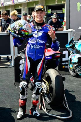 Czech Republic motorcycle Grand Prix, MotoGP World Championship, WM, Weltmeisterschaft qualification Moto2, in Brno, Czech Republic, on June 20, 2026. Filip Salac of Czech Republic, OnlyFans American Racing Team. (CTKxPhoto VaclavxSalek) CTKPhotoP2026062003664  CTKPhotoP2026062003664