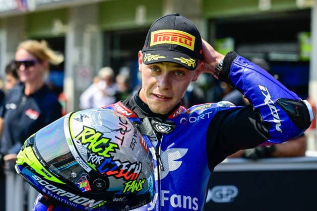 Czech Republic motorcycle Grand Prix, MotoGP World Championship, WM, Weltmeisterschaft qualification Moto2, in Brno, Czech Republic, on June 20, 2026. Filip Salac of Czech Republic, OnlyFans American Racing Team. (CTKxPhoto VaclavxSalek) CTKPhotoP2026062003666  CTKPhotoP2026062003666