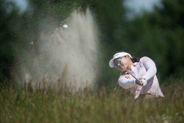 Dutch Ladies Open - Round 1 April Angurasaranee of Thailand plays her second shot on the 9th hole from the bunker during Round 1 of the 2026 Dutch Ladies Open at Goyer Golf & Country Club in Eemnes, Netherlands, on June 19, 2026. Eemness Netherlands  Copyright: xAndyxAstfalckx originalFilename:astfalck-dutchlad260620_np7Y7.jpg