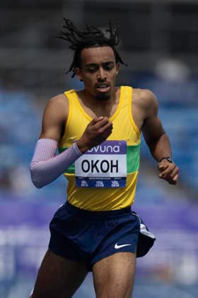 RECORD DATE NOT STATED 20th June 2026; Alexander Stadium, Birmingham, West Midlands, England; 2026 Novuna UK Athletics Championships; Onyeka Okoh of Chelmsford competes in the mens 400m hurdles GodfreyxPitt