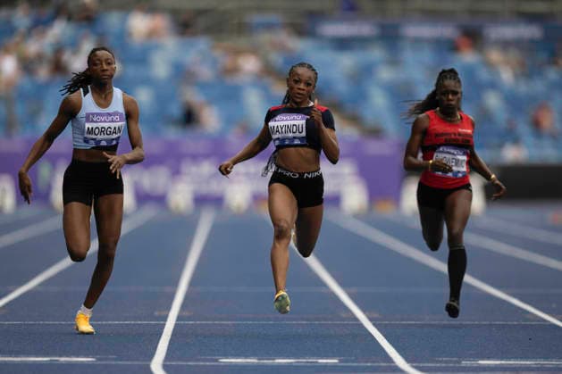 RECORD DATE NOT STATED 20th June 2026; Alexander Stadium, Birmingham, West Midlands, England; 2026 Novuna UK Athletics Championships; Karen Mayindu of Be Fit Today competes in the womens 100m GodfreyxPitt