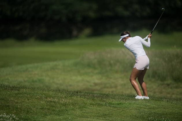 Dutch Ladies Open - Round 1 Annika Borrelli of the United States plays her second shot on the 9th hole fairway during Round 1 of the 2026 Dutch Ladies Open at Goyer Golf & Country Club in Eemnes, Netherlands, on June 19, 2026. Eemness Netherlands  Copyright: xAndyxAstfalckx originalFilename:astfalck-dutchlad260620_np0xZ.jpg