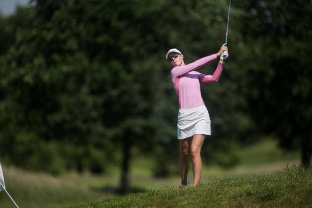 Dutch Ladies Open - Round 1 Tereza Melecka of the Czech Republic plays her second shot on the 9th hole fairway during Round 1 of the 2026 Dutch Ladies Open at Goyer Golf & Country Club in Eemnes, Netherlands, on June 19, 2026. Eemness Netherlands  Copyright: xAndyxAstfalckx originalFilename:astfalck-dutchlad260620_npwgU.jpg