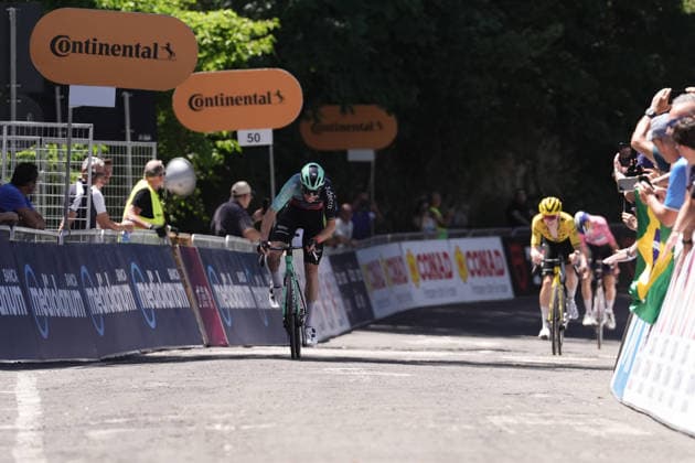 France s Aubin Sparfel of Decathlon CMA CGM Development Team winner of stag during Stage 7 of the Giro Next Gen 2026, from Sulmona to Piana delle Mele (Guardiagrele), Italy, Saturday, June 20, 2026.  Copyright: xMassimoxPaolone LaPressex