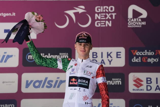 Italy s Lorenzo Mark Finn of Red Bull - Bora - Hansgrohe Rookies tricolor jersey during Stage 7 of the Giro Next Gen 2026, from Sulmona to Piana delle Mele (Guardiagrele), Italy, Saturday, June 20, 2026.  Copyright: xMassimoxPaolone LaPressex
