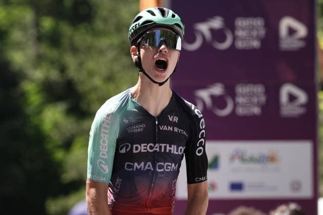 France s Aubin Sparfel of Decathlon CMA CGM Development Team winner of stage during Stage 7 of the Giro Next Gen 2026, from Sulmona to Piana delle Mele (Guardiagrele), Italy, Saturday, June 20, 2026.  Copyright: xMassimoxPaolone LaPressex