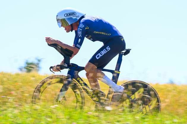 Tour de Suisse 2026 Stage 4 AARBURG, SWITZERLAND - JUNE 20 : Bax Sjoerd (NED) of Pinarello Q36.5 Pro Cycling Team in action during stage 4 of the 89th edition of Tour de Suisse an UCI World Tour 2.UWT Individual Time Trial stage for Men Elite of 23.8 km with start in Aarburg and finish in Aarburg on June 20, 2026 in Aarburg, Switzerland, 20 06 2026 ( Motordriver Guy De Vuyst - Aarburg Switzerland  Copyright: xVincentxKalutx
