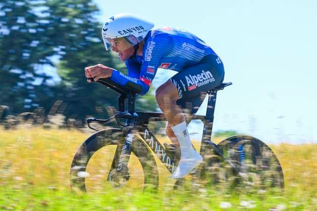 Tour de Suisse 2026 Stage 4 AARBURG, SWITZERLAND - JUNE 20 : Dillier Silvan (SUI) of Alpecin Premier Tech in action during stage 4 of the 89th edition of Tour de Suisse an UCI World Tour 2.UWT Individual Time Trial stage for Men Elite of 23.8 km with start in Aarburg and finish in Aarburg on June 20, 2026 in Aarburg, Switzerland, 20 06 2026 ( Motordriver Guy De Vuyst - Aarburg Switzerland  Copyright: xVincentxKalutx