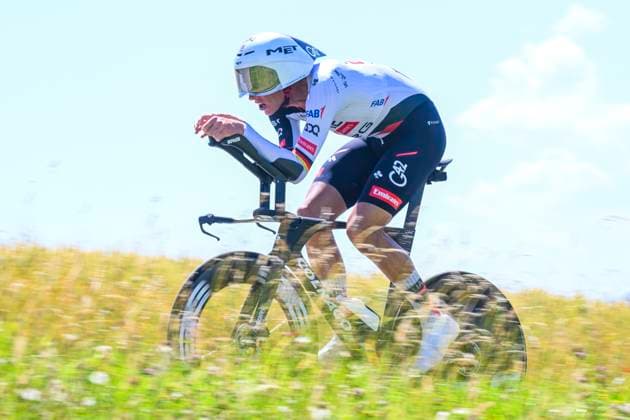 Tour de Suisse 2026 Stage 4 AARBURG, SWITZERLAND - JUNE 20 : Politt Nils (GER) of UAE Team Emirates XRG in action during stage 4 of the 89th edition of Tour de Suisse an UCI World Tour 2.UWT Individual Time Trial stage for Men Elite of 23.8 km with start in Aarburg and finish in Aarburg on June 20, 2026 in Aarburg, Switzerland, 20 06 2026 ( Motordriver Guy De Vuyst - Aarburg Switzerland  Copyright: xVincentxKalutx