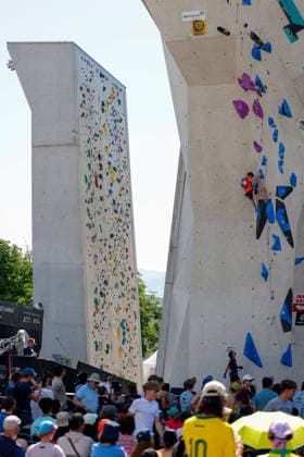 CLIMBING - World Climbing Series INNSBRUCK,AUSTRIA,20.JUN.26 - CLIMBING - World Climbing Series, lead. Image shows Nino Gruenenfelder (SUI).  GEPAxpictures xMarkoxVulic