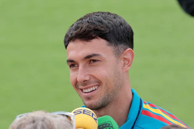 Spain s Martin Zubimendi delivers remarks to the media in Atlanta, Spain, 20 June 2026. Spain will face Saudi Arabia in their 2026 FIFA World Cup, WM, Weltmeisterschaft, Fussball group H soccer on 21 June. SPain s presser !ACHTUNG: NUR REDAKTIONELLE NUTZUNG!  Copyright: xLavandeiraxJrx GRAF2019 20260620-55020656508_1
