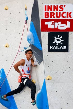 CLIMBING - World Climbing Series INNSBRUCK,AUSTRIA,20.JUN.26 - CLIMBING - World Climbing Series, lead. Image shows Raviandi Ramadhan (INA).  GEPAxpictures xMarkoxVulic