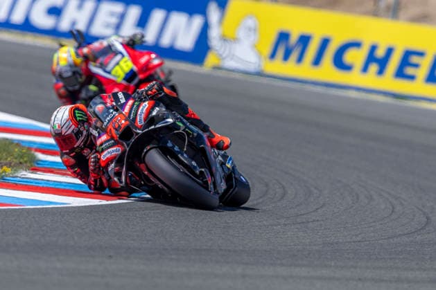 MotoGP of Czechia - Sprint & Qualifying Number 72 Aprilia Racing rider Marco Bezzecchi during qualifying at the 2026 MotoGP Grand Prix of Czechia. Brno Brno Czech Republic  Copyright: xStephenxBlackberryx originalFilename:blackberry-2026moto260620_npjfY.jpg