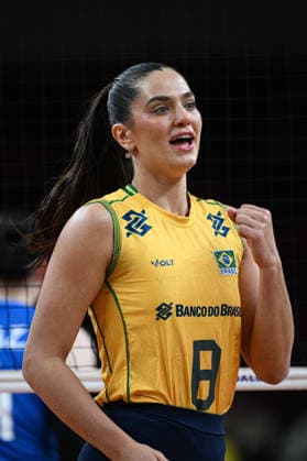 China v Brazil - 2026 FIVB Volleyball Nations League ANKARA, TURKIYE - JUNE 20: Julia Gambatto Kudiess (8) of Brazil celebrates after score during the 2026 FIVB Volleyball Nations League (VNL) Week 2 match between China and Brazil at Ankara Sports Hall in Ankara, Turkiye on June 20, 2026. Akin Celiktas Anadolu Ankara Turkey. Editorial use only. Please get in touch for any other usage.  Copyright: x2026xAnadoluxAkinxCeliktasx