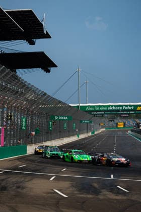 DTM, 5. + 6. Rennen DEKRA Lausitzring 2026 10 Lamborghini Temerario GT3, ABT Sportsline: Marco Mapelli, 90 Porsche 911 GT3 R (992), Manthey: Ricardo Feller, 11 BMW M4 GT3 Evo, Schubert Motorsport: Marco Wittmann- picture by Gruppe C Photography Schipkau DEKRA Lausitzring Brandenburg Germany Copyright: xGruppexCxPhotographyx
