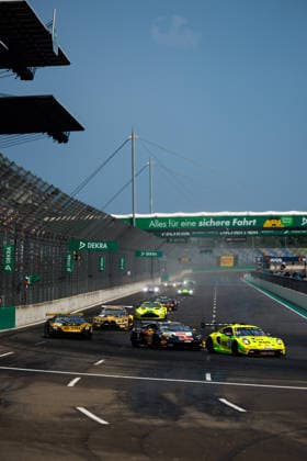 DTM, 5. + 6. Rennen DEKRA Lausitzring 2026 91 Porsche 911 GT3 R (992), Manthey: Thomas Preining, 130 Lamborghini Temerario GT3, ABT Sportsline: Luca Engstler- picture by Gruppe C Photography Schipkau DEKRA Lausitzring Brandenburg Germany Copyright: xGruppexCxPhotographyx