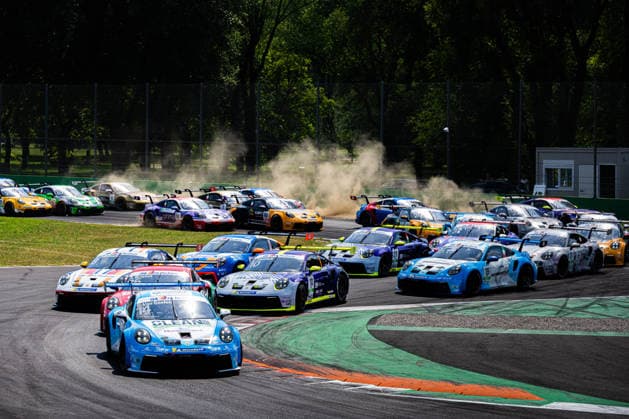 IPA85882539 - Race 1 Start, led by Senna Van Soelen (NED) - Porsche Carrera Cup Italia, Rounds 5-6. At the Autodromo di Monza in Monza, MB. On June 20, 2026.  Copyright: xRiccardoxSpadettoxDexPaulis IPAxSportx xx 85882539