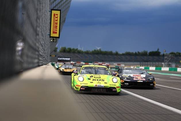 DTM, 5. + 6. Rennen DEKRA Lausitzring 2026 91 Porsche 911 GT3 R (992), Manthey: Thomas Preining, 130 Lamborghini Temerario GT3, ABT Sportsline: Luca Engstler- picture by Gruppe C Photography Schipkau DEKRA Lausitzring Brandenburg Germany Copyright: xGruppexCxPhotographyx