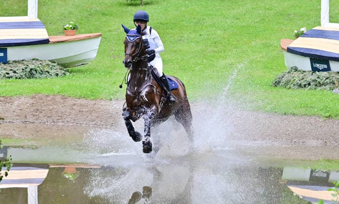 GER; Luhmuehlen 2026 Vielseitigkeit, CCI4*-S Meßmer Trophy: Gelaende 20.06.2026, GER; Luhmuehlen 2026, Vielseitigkeit, CCI4*-S Meßmer Trophy: Gelaende im Bild Anna Haag (GER) auf Little Caterpillar am Longines Teich *** GER Luhmuehlen 2026 Eventing, CCI4 S Meßmer Trophy Cross-Country June 20, 2026, GER Luhmuehlen 2026, Eventing, CCI4 S Meßmer Trophy Cross-Country—Pictured nordphotoxGmbH xWitke nph00002