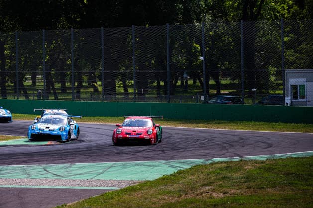 MOTORSPORTS - Porsche Carrera Cup - Porsche Carrera Cup Photo by IPA ABACAPRESS.COM85882535 - Andrea Bristot (ITA) overtaking Enna Van Soelen (NED) - Porsche Carrera Cup Italia, Rounds 5-6. At the Autodromo di Monza in Monza, MB. On June 20, 2026. Monza Italy  Copyright: xIPAxSport ABACAx