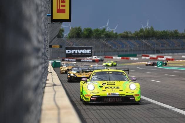91 Thomas Preining (A Manthey), Porsche 911 GT3 R Evo, action Photo: Hoch Zwei Klettwitz Germany *** 91 Thomas Preining A Manthey, Porsche 911 GT3 R Evo, action photo taken at Hoch Zwei Klettwitz, Germany,detected_source_language