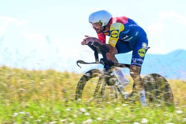 Tour de Suisse 2026 Stage 4 AARBURG, SWITZERLAND - JUNE 20 : Mosca Jacopo (ITA) of Lidl - Trek in action during stage 4 of the 89th edition of Tour de Suisse an UCI World Tour 2.UWT Individual Time Trial stage for Men Elite of 23.8 km with start in Aarburg and finish in Aarburg on June 20, 2026 in Aarburg, Switzerland, 20 06 2026 ( Motordriver Guy De Vuyst - Aarburg Switzerland  Copyright: xVincentxKalutx