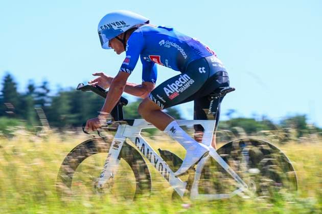 Tour de Suisse 2026 Stage 4 AARBURG, SWITZERLAND - JUNE 20 : Van Der Poel Mathieu (NED) of Alpecin - Premier Tech in action during stage 4 of the 89th edition of Tour de Suisse an UCI World Tour 2.UWT Individual Time Trial stage for Men Elite of 23.8 km with start in Aarburg and finish in Aarburg on June 20, 2026 in Aarburg, Switzerland, 20 06 2026 ( Motordriver Guy De Vuyst - Aarburg Switzerland  Copyright: xVincentxKalutx