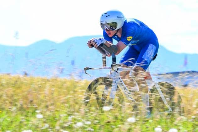 Tour de Suisse 2026 Stage 4 AARBURG, SWITZERLAND - JUNE 20 : Gregoire Romain (FRA) of Groupama - FDJ United in action during stage 4 of the 89th edition of Tour de Suisse an UCI World Tour 2.UWT Individual Time Trial stage for Men Elite of 23.8 km with start in Aarburg and finish in Aarburg on June 20, 2026 in Aarburg, Switzerland, 20 06 2026 ( Motordriver Guy De Vuyst - Aarburg Switzerland  Copyright: xVincentxKalutx