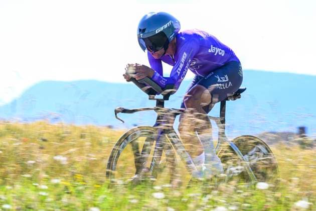 Tour de Suisse 2026 Stage 4 AARBURG, SWITZERLAND - JUNE 20 : Matthews Michael (AUS) of Team Jayco AlUla in action during stage 4 of the 89th edition of Tour de Suisse an UCI World Tour 2.UWT Individual Time Trial stage for Men Elite of 23.8 km with start in Aarburg and finish in Aarburg on June 20, 2026 in Aarburg, Switzerland, 20 06 2026 ( Motordriver Guy De Vuyst - Aarburg Switzerland  Copyright: xVincentxKalutx