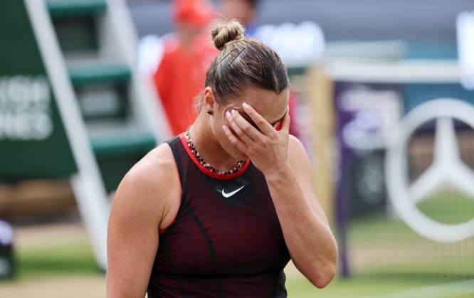 Aryna Sabalenka (BLR) unzufrieden, enttäuscht Aktion Oberkörper VANDA Pharmaceuticals Berlin Tennis Open Damen 20.06.2026 *** Aryna Sabalenka (BLR) dissatisfied, disappointed; Upper Body Action; Sports; VANDA Pharmaceuticals Berlin Tennis Open Womens 20 06 2026,detected_source_language