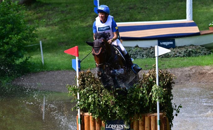 GER; Luhmuehlen 2026 Vielseitigkeit, CCI4*-S Meßmer Trophy: Gelaende 20.06.2026, GER; Luhmuehlen 2026, Vielseitigkeit, CCI4*-S Meßmer Trophy: Gelaende im Bild Karin Donckers (BEL) auf Olympic de Muza am Longines Teich *** GER Luhmuehlen 2026 Eventing, CCI4 S Meßmer Trophy Cross-Country June 20, 2026, GER Luhmühlen 2026, Eventing, CCI4 S Meßmer Trophy Cross-Country—Pictured nordphotoxGmbH xWitke nph00002