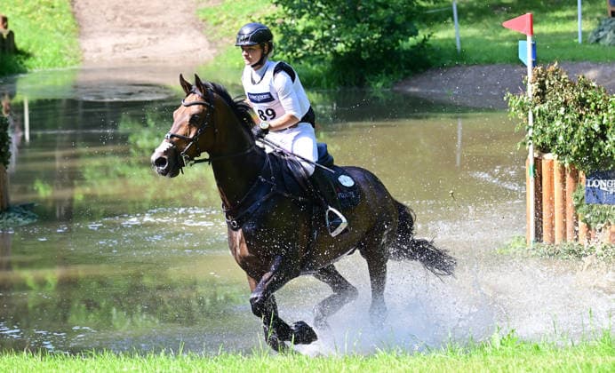 GER; Luhmuehlen 2026 Vielseitigkeit, CCI4*-S Meßmer Trophy: Gelaende 20.06.2026, GER; Luhmuehlen 2026, Vielseitigkeit, CCI4*-S Meßmer Trophy: Gelaende im Bild Julia Krajewski (GER) auf Uelzener s Nickel am Longines Teich *** GER Luhmuehlen 2026 Eventing, CCI4 S Meßmer Trophy Cross-Country June 20, 2026, GER Luhmühlen 2026, Eventing, CCI4 S Meßmer Trophy Cross-Country. Pictured nordphotoxGmbH xWitke nph00002