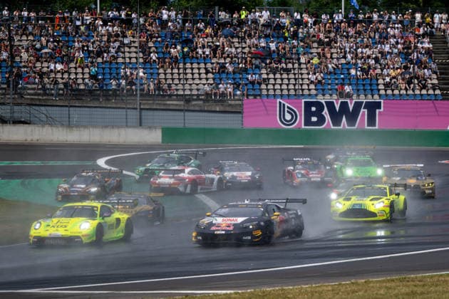 DTM, 5. + 6. Rennen DEKRA Lausitzring 2026 91 Porsche 911 GT3 R (992), Manthey: Thomas Preining, 130 Lamborghini Temerario GT3, ABT Sportsline: Luca Engstler, 8 Aston Martin Vantage AMR GT3 EVO, Comtoyou Racing: Nicolas Baert- picture by Gruppe C Photography Schipkau DEKRA Lausitzring Germany Copyright: xGruppexCxPhotographyx