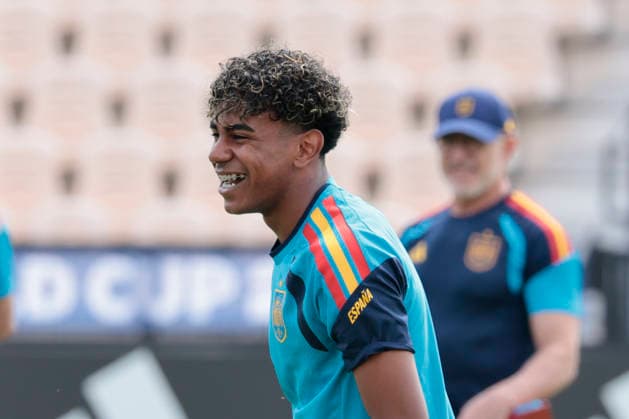 Spain s Lamine Yamal takes part in a training session in Atlanta, Spain, 20 June 2026. Spain will face Saudi Arabia in their 2026 FIFA World Cup, WM, Weltmeisterschaft, Fussball group H soccer on 21 June. Spain s training session !ACHTUNG: NUR REDAKTIONELLE NUTZUNG!  Copyright: xLavandeiraxJrx GRAF2049 20260620-55020657179_1