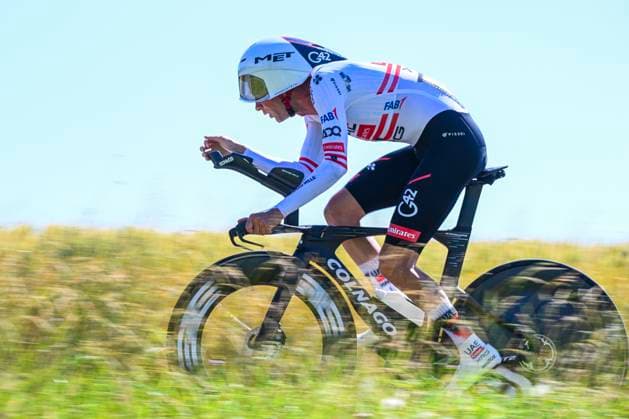Tour de Suisse 2026 Stage 4 AARBURG, SWITZERLAND - JUNE 20 : Grosschartner Felix (AUT) of UAE Team Emirates XRG in action during stage 4 of the 89th edition of Tour de Suisse an UCI World Tour 2.UWT Individual Time Trial stage for Men Elite of 23.8 km with start in Aarburg and finish in Aarburg on June 20, 2026 in Aarburg, Switzerland, 20 06 2026 ( Motordriver Guy De Vuyst - Aarburg Switzerland  Copyright: xVincentxKalutx