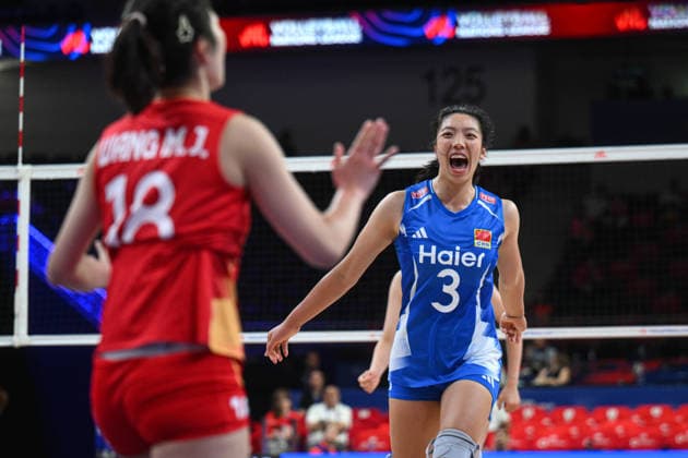 China v Brazil - 2026 FIVB Volleyball Nations League ANKARA, TURKIYE - JUNE 20: Xin Tang (3) of China celebrates after score during the 2026 FIVB Volleyball Nations League (VNL) Week 2 match between China and Brazil at Ankara Sports Hall in Ankara, Turkiye on June 20, 2026. Akin Celiktas Anadolu Ankara Turkey. Editorial use only. Please get in touch for any other usage.  Copyright: x2026xAnadoluxAkinxCeliktasx