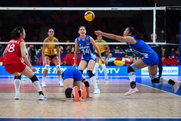 China v Brazil - 2026 FIVB Volleyball Nations League ANKARA, TURKIYE - JUNE 20: Shengyu Xie (14) of Brazil in action during the 2026 FIVB Volleyball Nations League (VNL) Week 2 match between China and Brazil at Ankara Sports Hall in Ankara, Turkiye on June 20, 2026. Akin Celiktas Anadolu Ankara Turkey. Editorial use only. Please get in touch for any other usage.  Copyright: x2026xAnadoluxAkinxCeliktasx