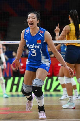 China v Brazil - 2026 FIVB Volleyball Nations League ANKARA, TURKIYE - JUNE 20: Xin Tang (3) of China celebrates after score during the 2026 FIVB Volleyball Nations League (VNL) Week 2 match between China and Brazil at Ankara Sports Hall in Ankara, Turkiye on June 20, 2026. Akin Celiktas Anadolu Ankara Turkey. Editorial use only. Please get in touch for any other usage.  Copyright: x2026xAnadoluxAkinxCeliktasx