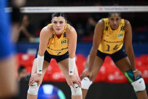 China v Brazil - 2026 FIVB Volleyball Nations League ANKARA, TURKIYE - JUNE 20: Rosamaria Montibeller (7) of Brazil in action during the 2026 FIVB Volleyball Nations League (VNL) Week 2 match between China and Brazil at Ankara Sports Hall in Ankara, Turkiye on June 20, 2026. Akin Celiktas Anadolu Ankara Turkey. Editorial use only. Please get in touch for any other usage.  Copyright: x2026xAnadoluxAkinxCeliktasx