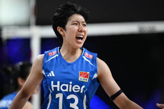 China v Brazil - 2026 FIVB Volleyball Nations League ANKARA, TURKIYE - JUNE 20: Yuhan Dong (13) of China celebrates after score during the 2026 FIVB Volleyball Nations League (VNL) Week 2 match between China and Brazil at Ankara Sports Hall in Ankara, Turkiye on June 20, 2026. Akin Celiktas Anadolu Ankara Turkey. Editorial use only. Please get in touch for any other usage.  Copyright: x2026xAnadoluxAkinxCeliktasx
