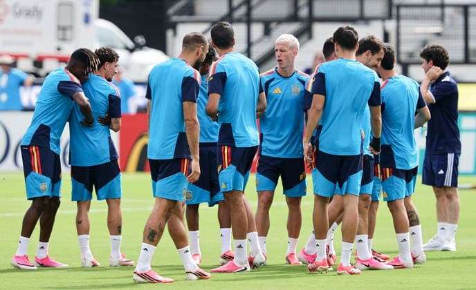 FIFA World Cup, WM, Weltmeisterschaft, Fussball 2026 - Spain training session Spain national soccer players attend a training session in Kennesaw, Georgia, USA, 20 June 2026. Spain will face Saudi Arabia on 21 June in a FIFA World Cup 2026 group H match. KENNESAW United States  Copyright: xRONALDxWITTEKx