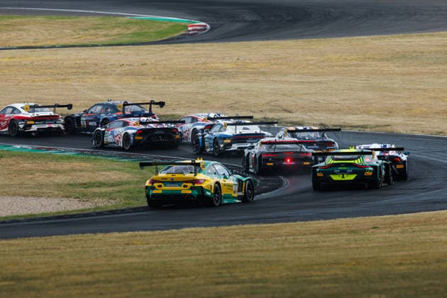 ADAC GT Masters, 5. + 6. Rennen DEKRA Lausitzring 2026 63 Lamborghini Huracan GT3 EVO 2, LIQUI MOLY Team Engstler Motorsport: Finn Zulauf, Felix Hirsiger, 14 Porsche 911 GT3 R (992), razoon - more than racing: Pavel Lefterov, Mark Kastelic - picture by Gruppe C Photography Schipkau DEKRA Lausitzring Brandenburg Germany Copyright: xGruppexCxPhotographyx