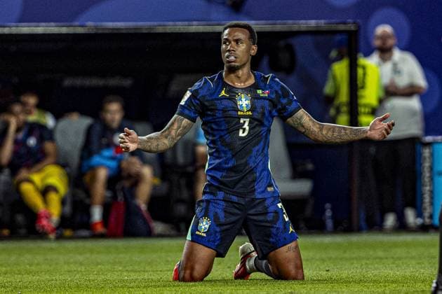 RECORD DATE NOT STATED match between Brazil and Haiti for the 2026 FIFA World Cup, WM, Weltmeisterschaft, Fussball Philadelphia (PHL), 06 19 2026 - World Cup FIFA 2026 Brazil Haiti USA Brazilian player Gabriel Magalhaes in a match between Brazil and Haiti valid for the second round of the group stage of the FIFA World Cup 2026, held at Lincoln Financial Field stadium, on Friday night (19), in Philadelphia, United States.(Foto: Pedro Paulo Diaz Thenews2 imago images) SPO  Copyright: xPedroxPauloxDiazx
