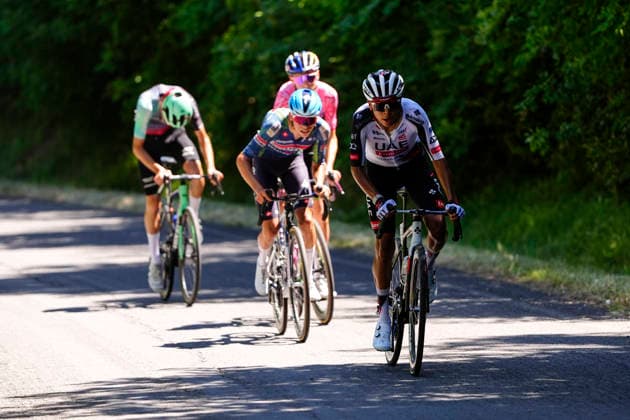Italy s Lorenzo Mark Finn of Red Bull - Bora - Hansgrohe Rookies, Ecuador s Pablo Mateo Ramirez Torres of UAE Team Emirates Gen-Z, Brazil s Henrique Ribeiro Bravo of Soudal Quick-Step Devo Team during Stage 7 of the Giro Next Gen 2026, from Sulmona to Piana delle Mele (Guardiagrele), Italy, Saturday, June 20, 2026.  Copyright: xFabioxFerrari LaPressex