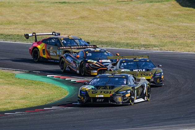 DTM Saisonrennen 5+6, Dekra Lausitzring 2026 20.06.2026 ab 9.00 Uhr Schipkau OT Klettwitz, Dekra Lausitzring Im Foto: 63 Mirko Bortolotti(ITA) Grasser Racing Team Lamborghini Temerario GT3, 19 Maximilian Paul(GER) Grasser Racing Team Lamborghini Temerario GT3, 25 Ben Dörr(GER) Dörr Motorsport McLaren 720S GT3 EVO, 03 Kelvin van der Linde(RSA) Schubert Motorsport BMW M4 GT3 DTM Saisonrennen 5+6, Dekra Lausitzring 2026 Schipkau OT Klettwitz Brandenburg Deutschland *** DTM Season Races 5 and 6, DEKRA Lausitzring, June 20, 2026, starting at 9 Copyright: xEHLxMedia MichelxKöhlerx 20262006-DTM- Dekra-Lausitzring_001
