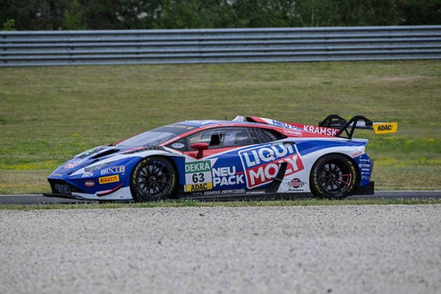 ADAC GT Masters, Dekra Lausitzring 2026 20.06.2026 ab 9.00 Uhr Schipkau OT Klettwitz, Dekra Lausitzring Im Foto: 63 Pablo Zulauf (GER), Jasin Hirsiger (SUI) LIQUI MOLY Team Engstler ADAC GT Masters, Dekra Lausitzring 2026 Schipkau OT Klettwitz Brandenburg Deutschland *** ADAC GT Masters, Dekra Lausitzring 2026, June 20, 2026, starting at 9 Copyright: xEHLxMedia MichelxKöhlerx 20262006-GT Masters-1 Rennen-Dekra-Lausitzring_046