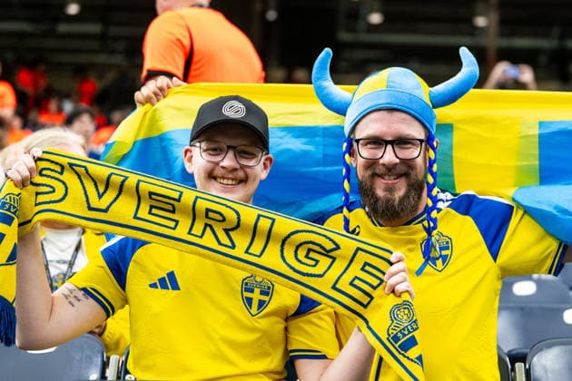 260620 Fans of Sweden ahead of the FIFA World Cup, WM, Weltmeisterschaft, Fussball 2026 football match between Netherlands and Sweden on June 20, 2026 in Houston. Photo: Petter Arvidson BILDBYRAN kod PA PA1246 bbeng fotboll football soccer fotball vm fotbolls-vm fotball-vm fotbolls-vm 2026 fifa world cup 2026 sverige sweden sverige a netherlands nederländerna publik *** June 26, 2020  Copyright: PETTERxARVIDSON BB260620PA037