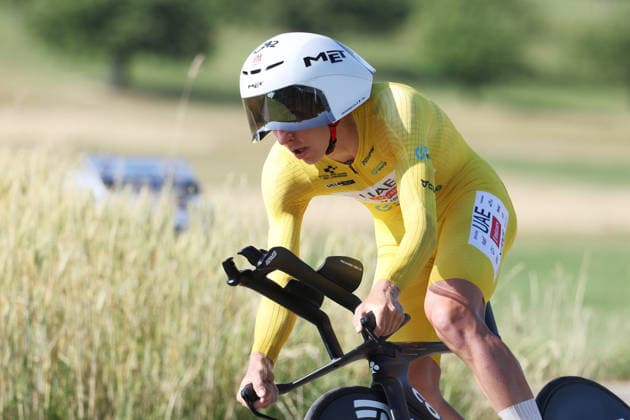 20.06.2026 Aarburg AG , SCHWEIZ, 89. Tour de Suisse 4.Etappe Aarburg - Aarburg Einzelzeitfahren Sieger Tadej Pogacar SLO Team UAE Emirates *** June 20, 2026, Aarburg AG, SWITZERLAND, 89th Tour de Suisse, Stage 4 