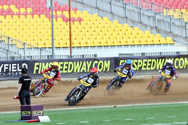 20.06.2026 WROCLAW (POLAND) - STADION OLIMPIJSKI, ZUZEL (SPEEDWAY), INDYWIDUALNE MISTRZOSTWA SWIATA (FIM SPEEDWAY World Championship, WM, Weltmeisterschaft GRAND PRIX 2026) - DEWALT FIM SPEEDWAY GRAND PRIX OF POLAND - WROCLAW KWALIFIKACJE NZ BIEG SPRINTERSKI - MACIEJ JANOWSKI NA PROWADZENIU FOTO PAWEL WILCZYNSKI CYFRASPORT NEWSPIX.PL --- newspix.pl POLAND OUT! 